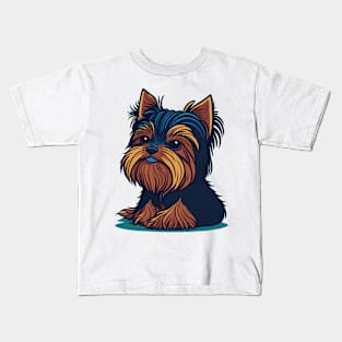 Yorkshire Terrier Portrait Kids T-Shirt